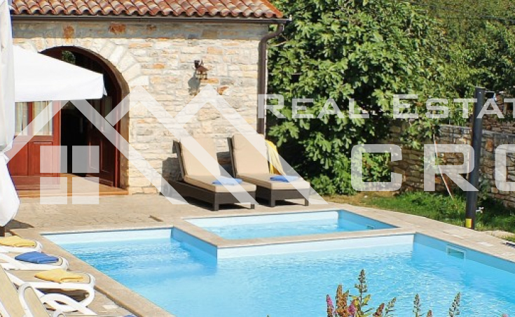 Nekretnine Zminj - Luksuzna vila s bazenom na prodaju, Istra